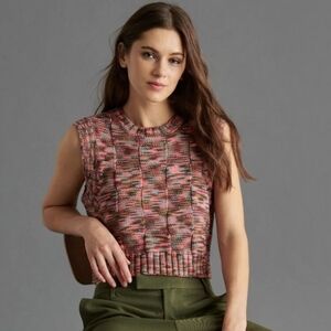 Steve Madden Pink and Gray Knit Crop Top